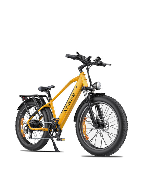 Bicicleta eléctrica con neumáticos anchos y doble suspensión